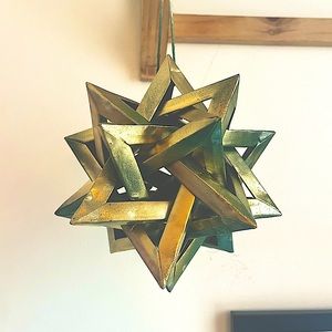 Origami Christmas star ornament 8x8 inches handmade